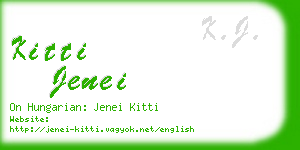 kitti jenei business card